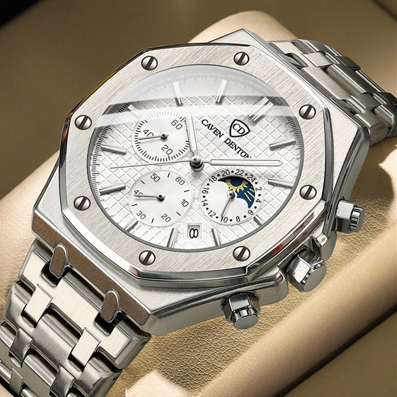 Men's Chronograph Moon Phase Watch