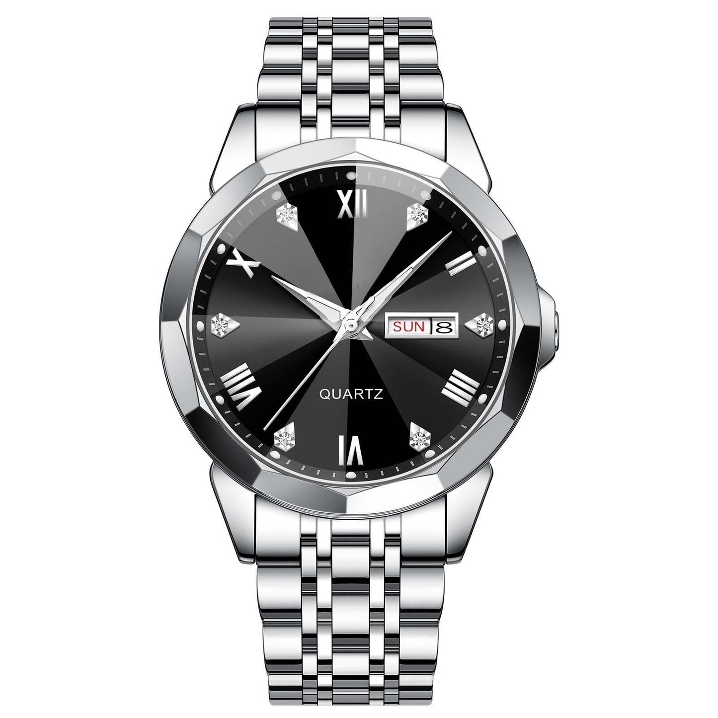 Men's Business Quartz Watch with Double Calendar – Premium Design