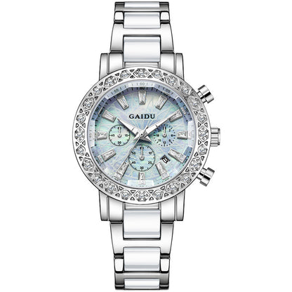 Women's Quartz Watch – Luminous, Waterproof with Fritillary Dial