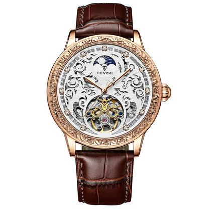 Men's Mechanical Watch – Business Casual Skeleton Design & Waterproof