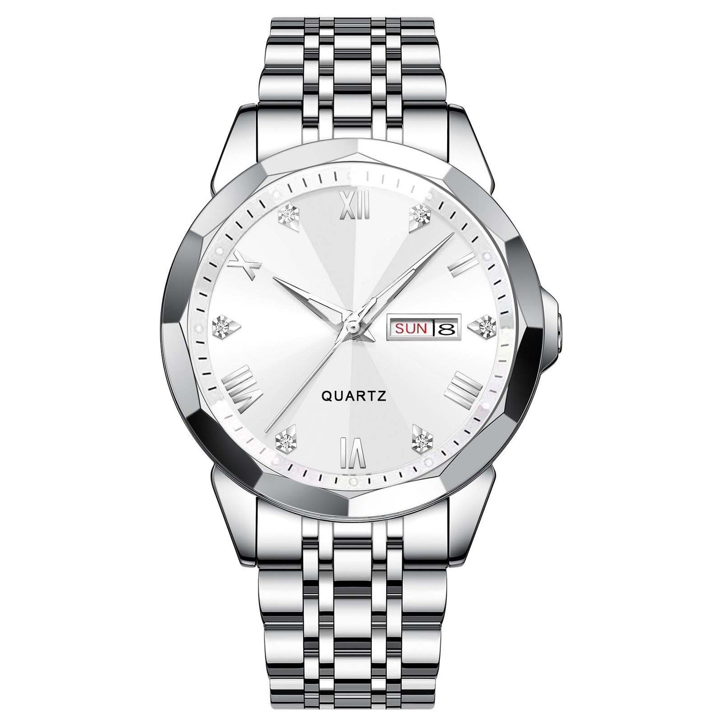 Men's Business Quartz Watch with Double Calendar – Premium Design