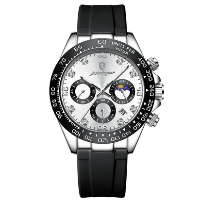 Men's Multi-functional Watch with Silicone Band – Stylish Design