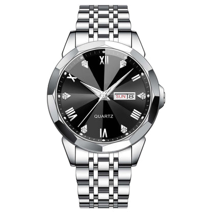 Men's Business Quartz Watch with Double Calendar – Premium Design