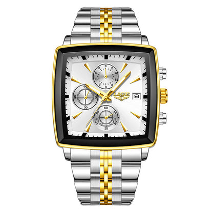 Men's Square Business Watch – Large Dial with Unique Design