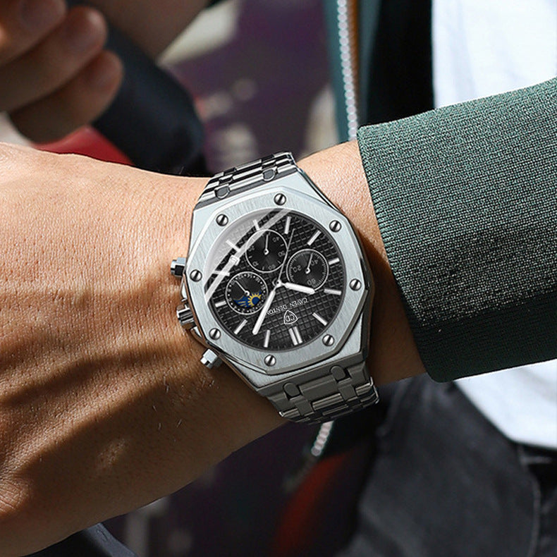 Men's Chronograph Moon Phase Watch