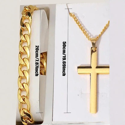 Men's Business Quartz Watch – Three-eye with Single Calendar & Stainless Steel Bracelet