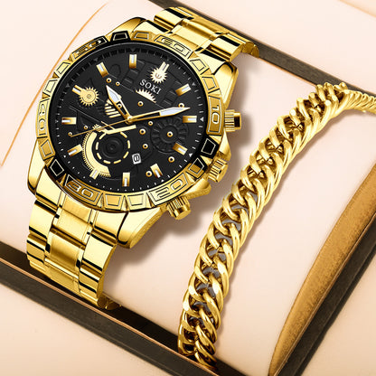 Elegant Men's Quartz Business Timepiece