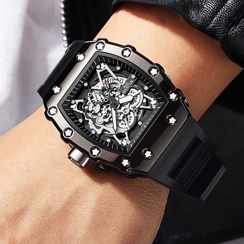 Men's Watch with Large Dial – Luminous Tonneau Case