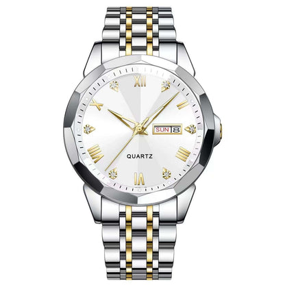 Men's Business Quartz Watch with Double Calendar – Premium Design