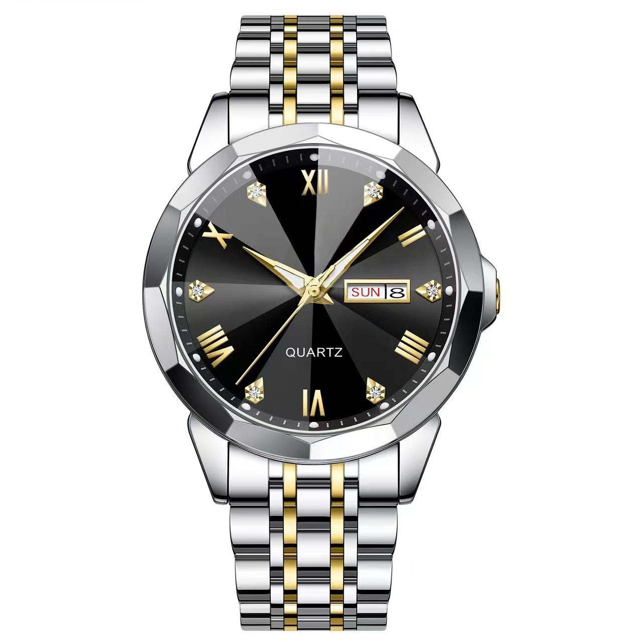 Men's Business Quartz Watch with Double Calendar – Premium Design